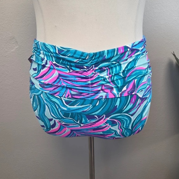 Lilly Pulitzer Pink And Teal Tropical Bikini Bottoms - Size 14 - Picture 4 of 5